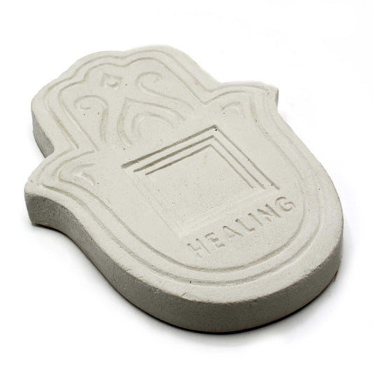 Bliss Healling Incense Plate - White Stone