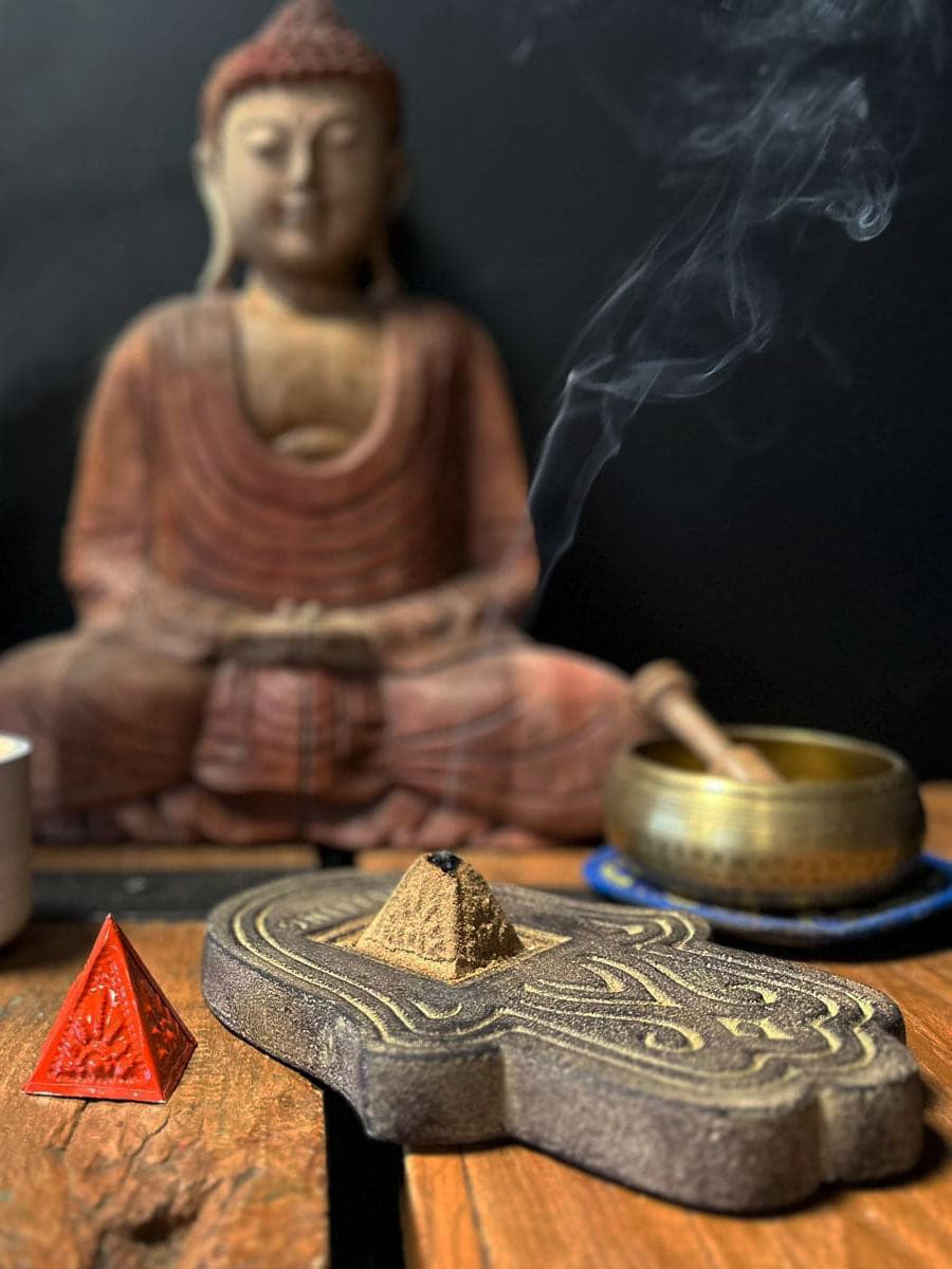 Bliss Healling Incense Plate - White Stone