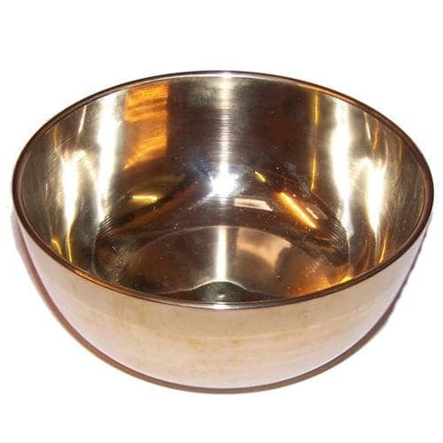 Large Brass Sing Bowl - 17cm - best price from Maltashopper.com TIB-25