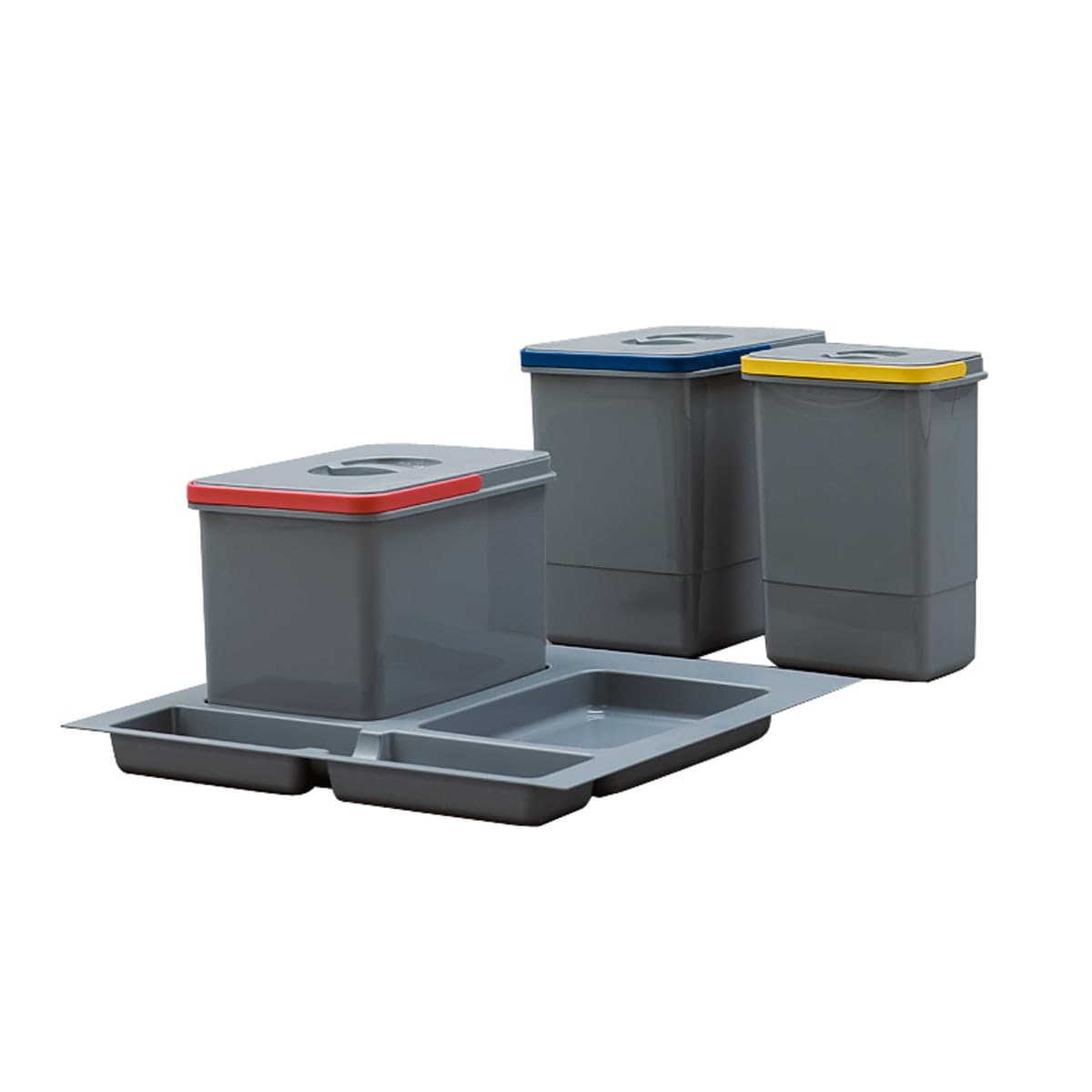 INNER DUSTBIN BUCKET WITH HANDLES L21.5 P14.5 H29.5CM 7LT POLYPROPYLENE GREY