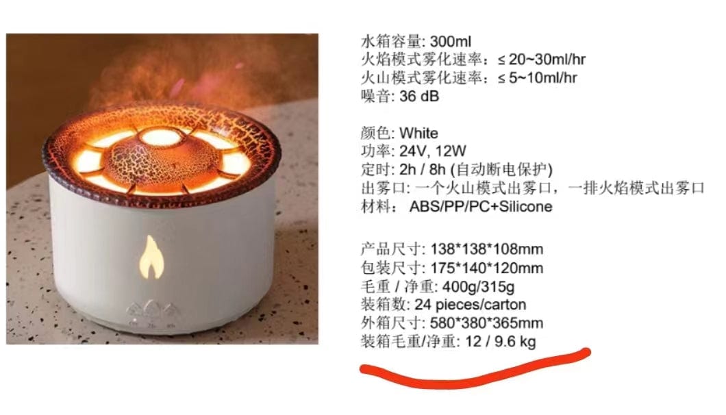 Bliss Medium Volcano Effect Aroma Diffuser (plug) Two Colours