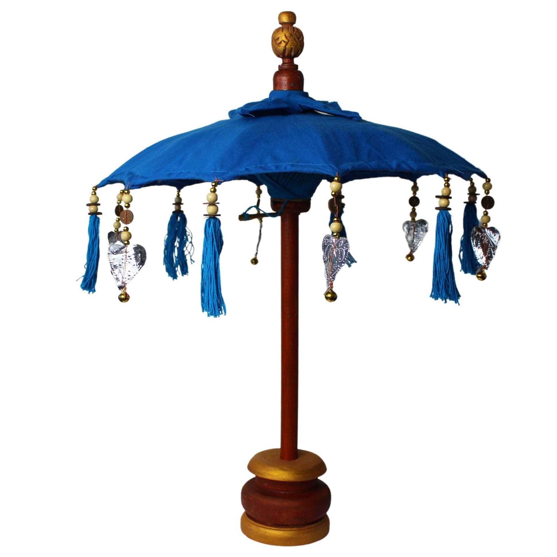 Bliss Bali Home Decor Parasol - Cotton - Turquoise- 40cm
