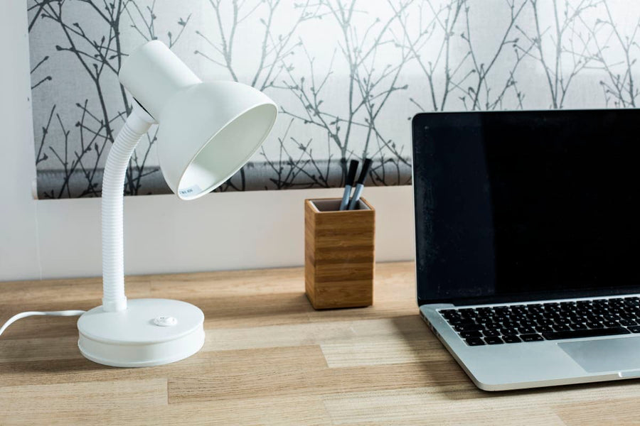 STUDIO LAMP BURO METAL WHITE H32 E27=40W - best price from Maltashopper.com BR420000938