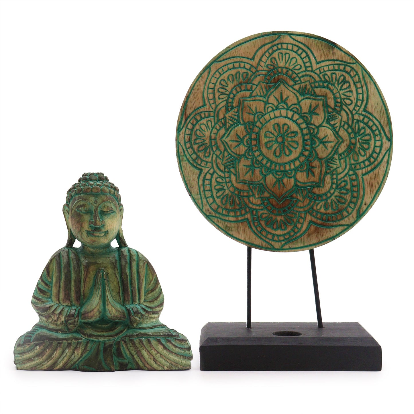 Buddha Feng Shui Set - Mandala - Green - best price from Maltashopper.com BFSS-05