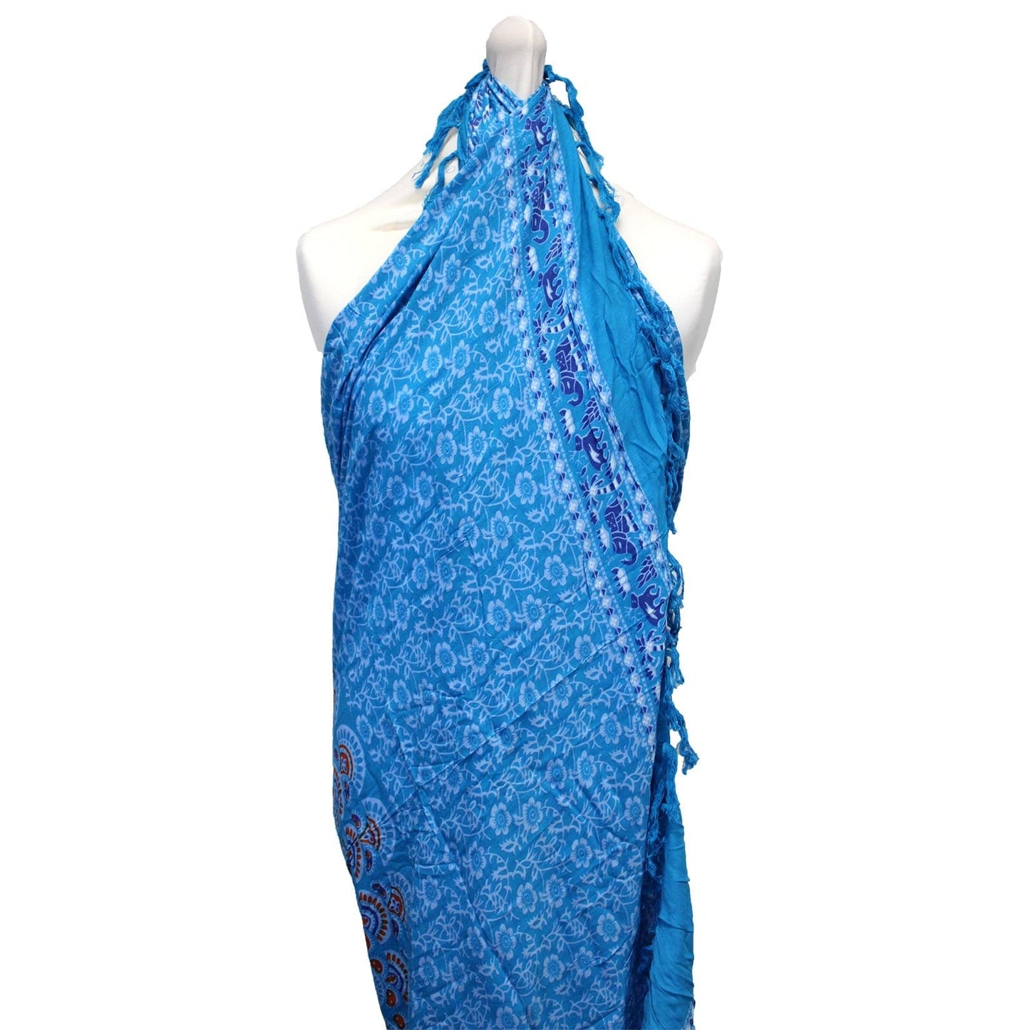 Teal Orange Mandela Sarong - best price from Maltashopper.com MANT-03