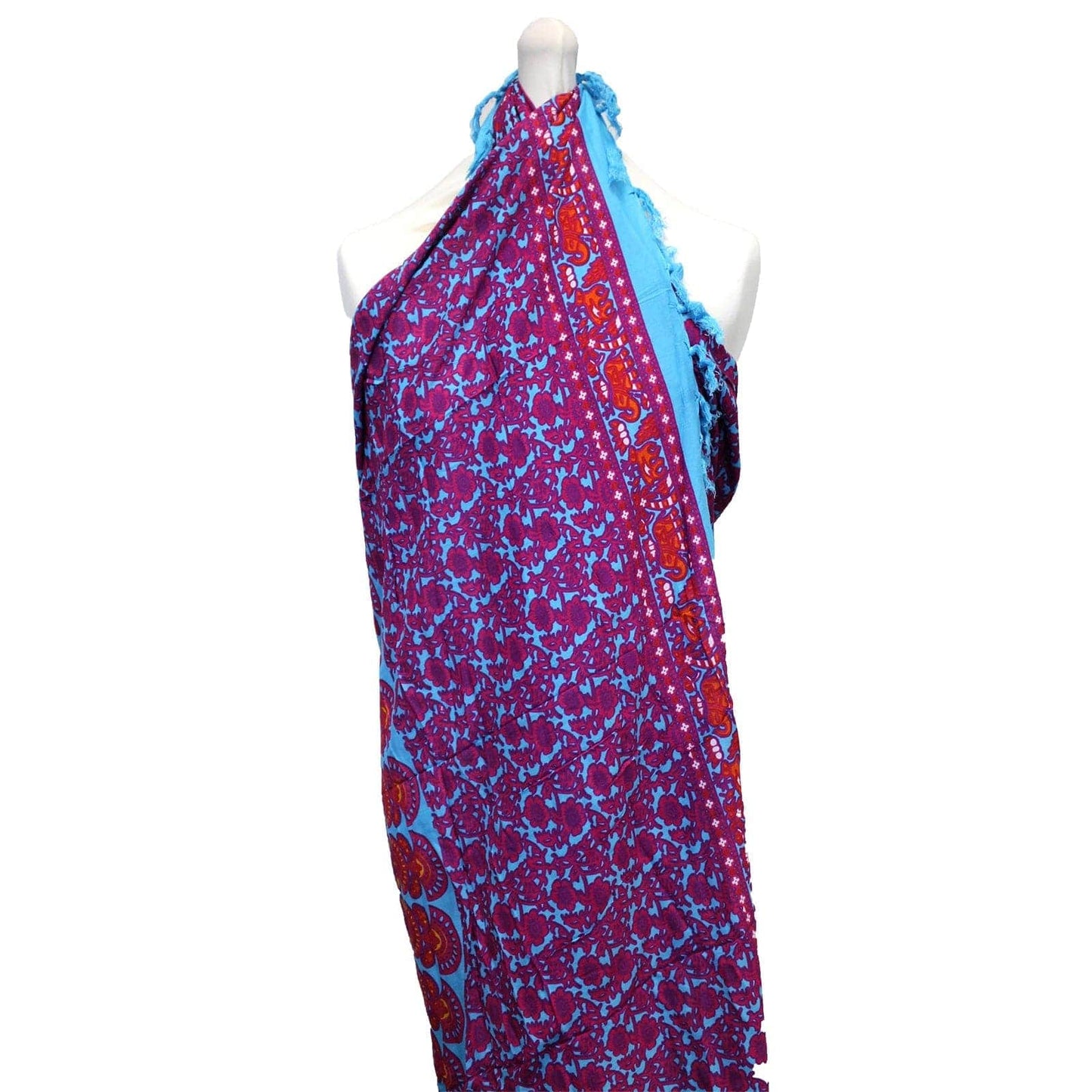 Bliss Teal Purple Mandela Sarong