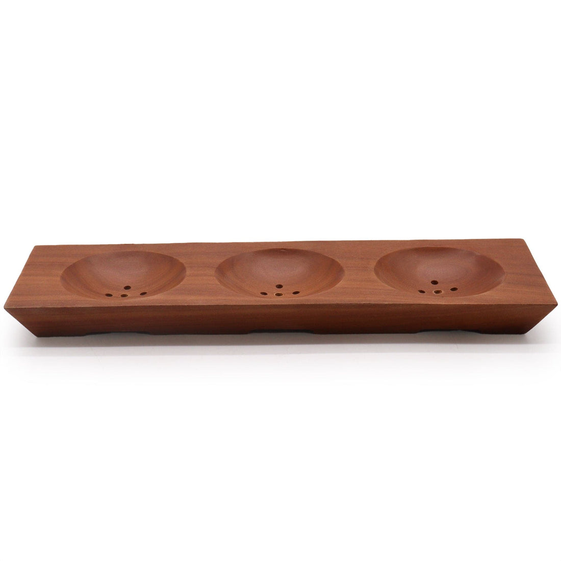 Three Bay Mahogany Soap Dish - best price from Maltashopper.com MSD-06