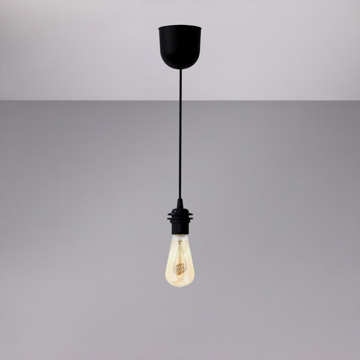 PENDEL JULY PLASTIC BLACK 70 CM E27=60W - best price from Maltashopper.com BR420002380