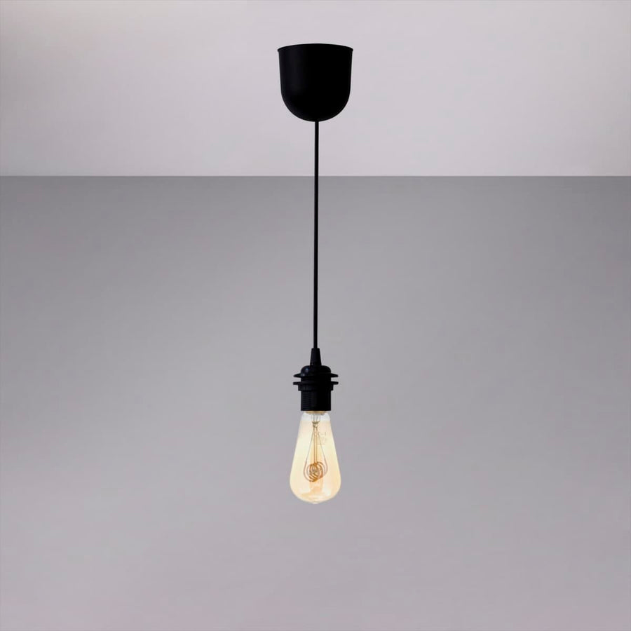 PENDEL JULY PLASTIC BLACK 70 CM E27=60W - best price from Maltashopper.com BR420002380