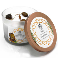 Sweet Ginger and Tiger Eye Gemstone Candle - Vitality - best price from Maltashopper.com GTCAND-02