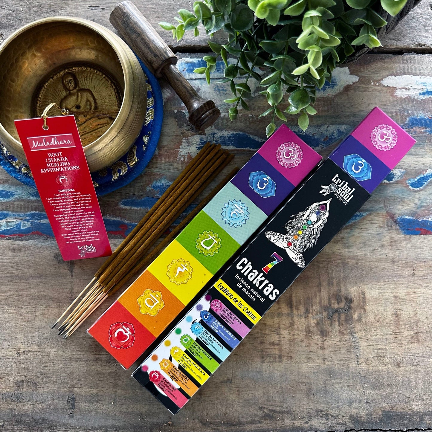 Bliss Tribal Soul Incense Sticks - 7 Chakras with Message Card