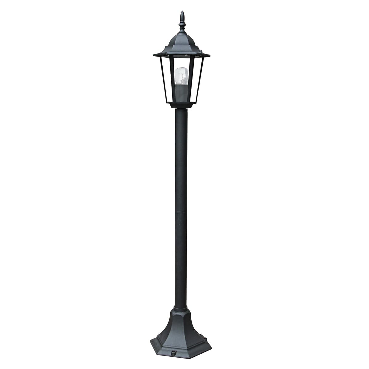 MILANO ALUMINIUM STREET LAMP BLACK H105 CM E27=60W IP44 - best price from Maltashopper.com BR420004573