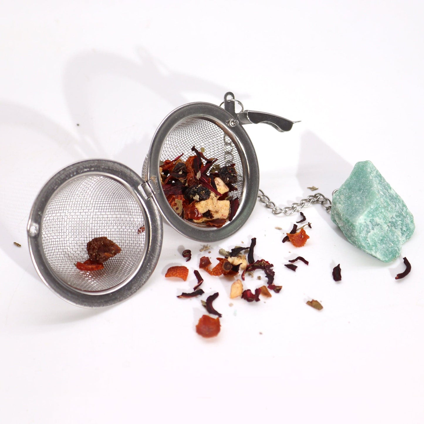 Raw Crystal Gemstone Tea Strainer - Gold Tigers Eye - best price from Maltashopper.com CGTS-09