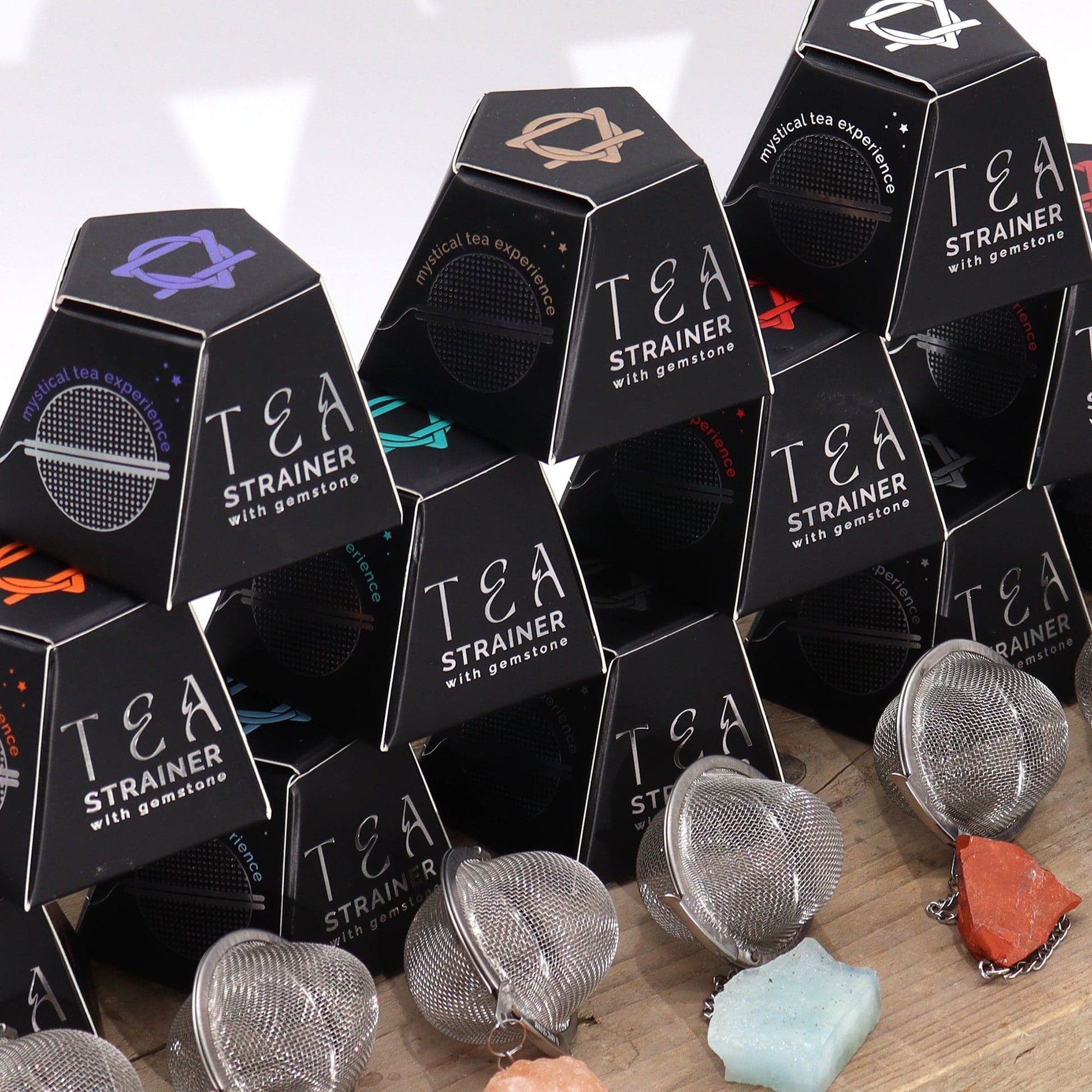 Bliss Raw Crystal Gemstone Tea Strainer - Gold Tigers Eye