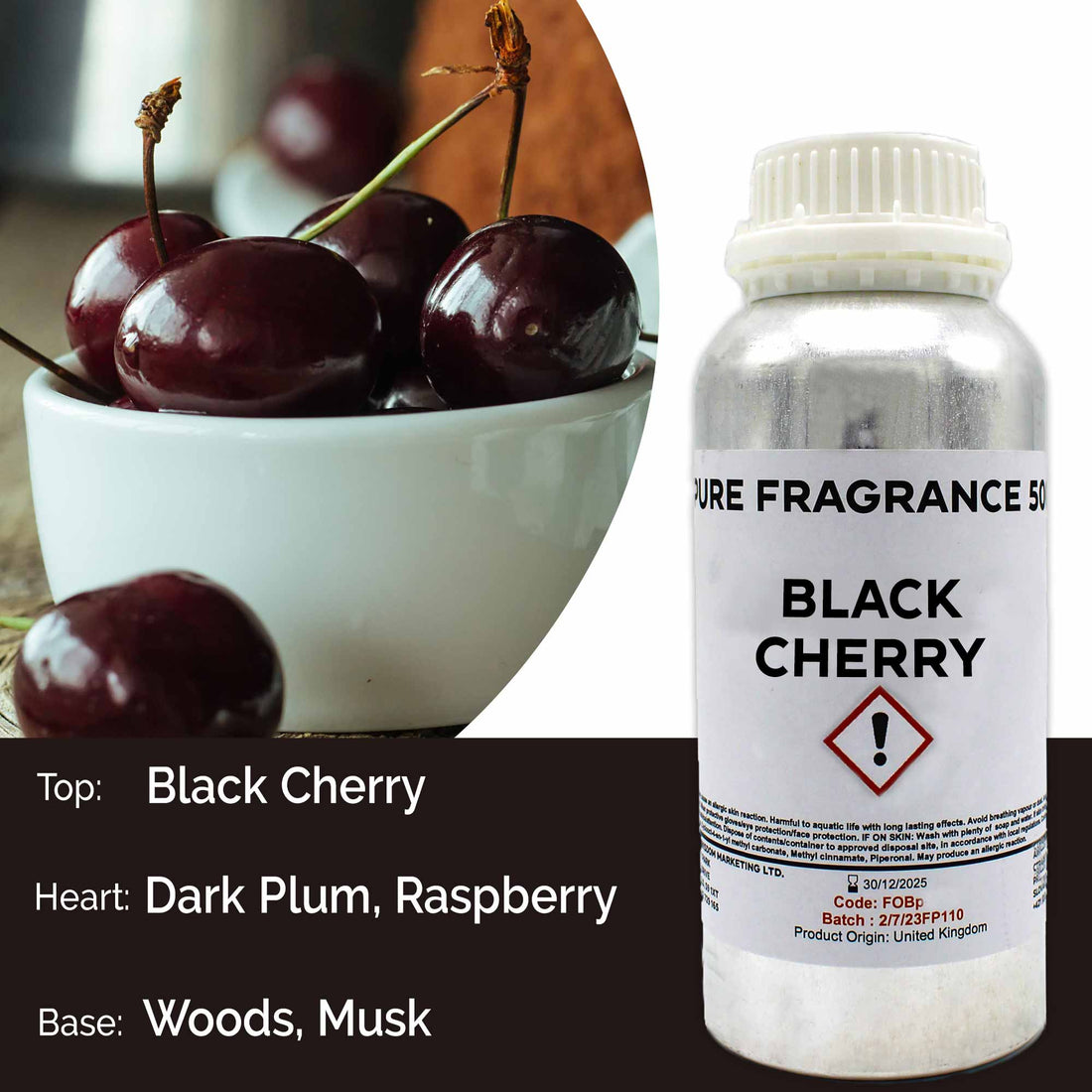 Black Cherry Pure Fragrance Oil - 500ml