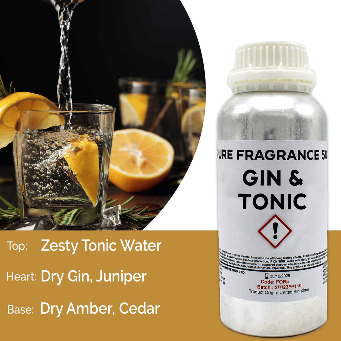 Gin & Tonic Pure Fragrance Oil - 500ml