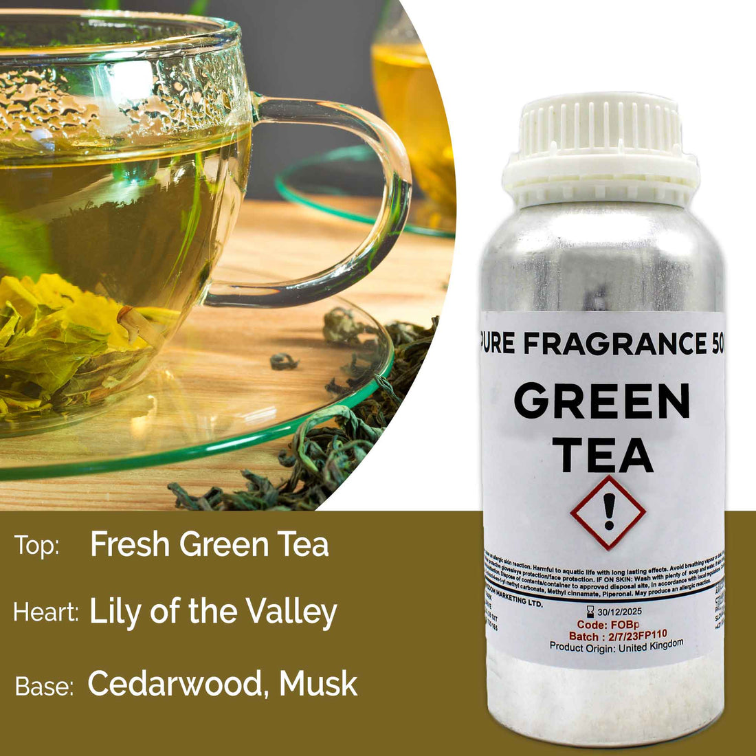 Green Tea Pure Fragrance Oil - 500ml