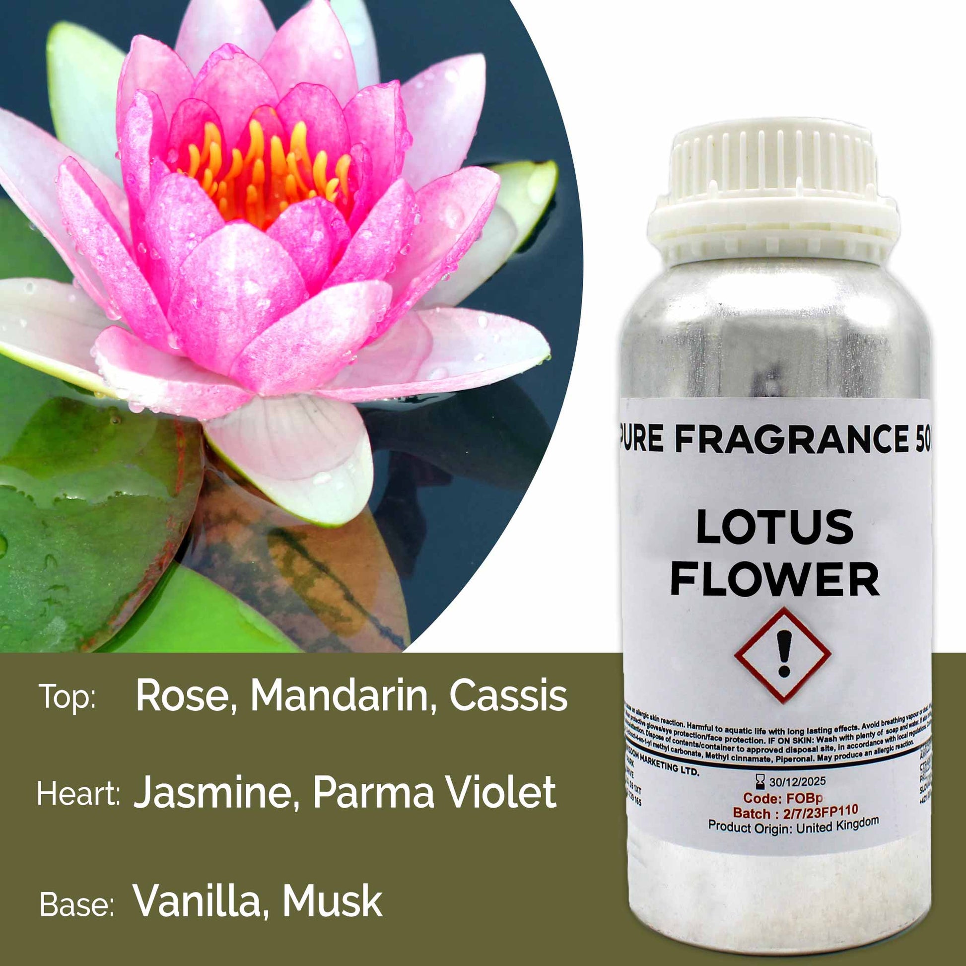 Bliss Lotus Flower Pure Fragrance Oil - 500ml