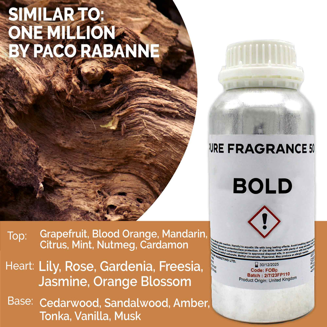 Bold Pure Fragrance Oil - 500ml