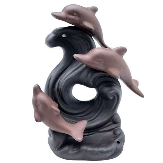 Backflow Incense Burner - Dolphin Wave - best price from Maltashopper.com BACKF-59
