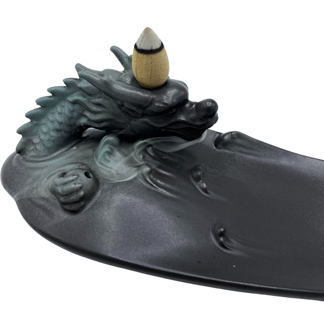 Backflow Incense Burner - Dragon in Pool with Surprising Details - best price from Maltashopper.com BACKF-65