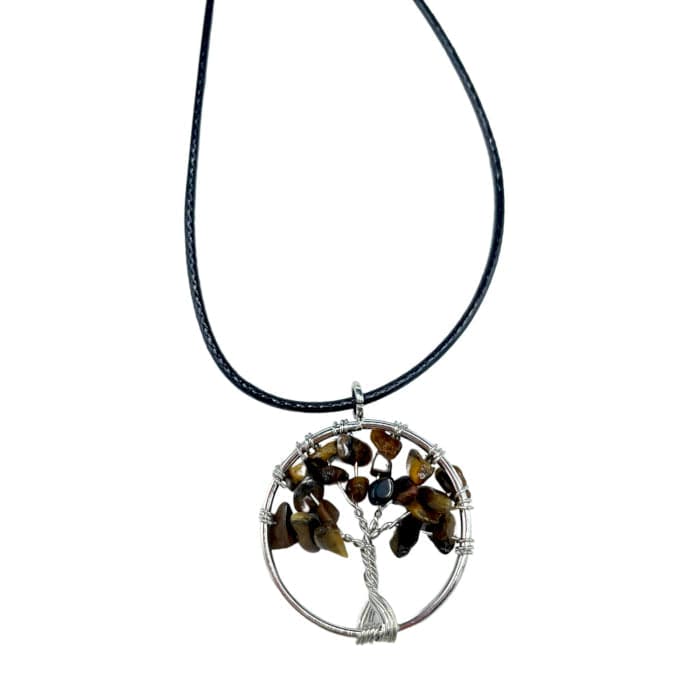 Tree of Life Pendant - Tiger Eye - best price from Maltashopper.com TOLP-04