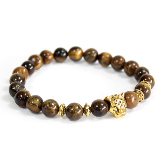 Gold Tiger / Tiger Eye - Gemstone Bracelet - best price from Maltashopper.com BOHO-09