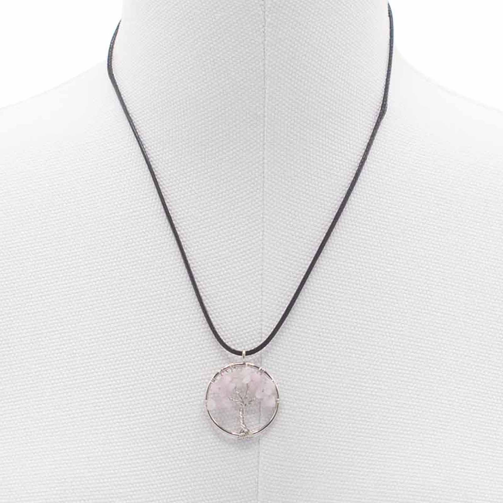 Tree of Life Pendant - Rose Quartz - best price from Maltashopper.com TOLP-02