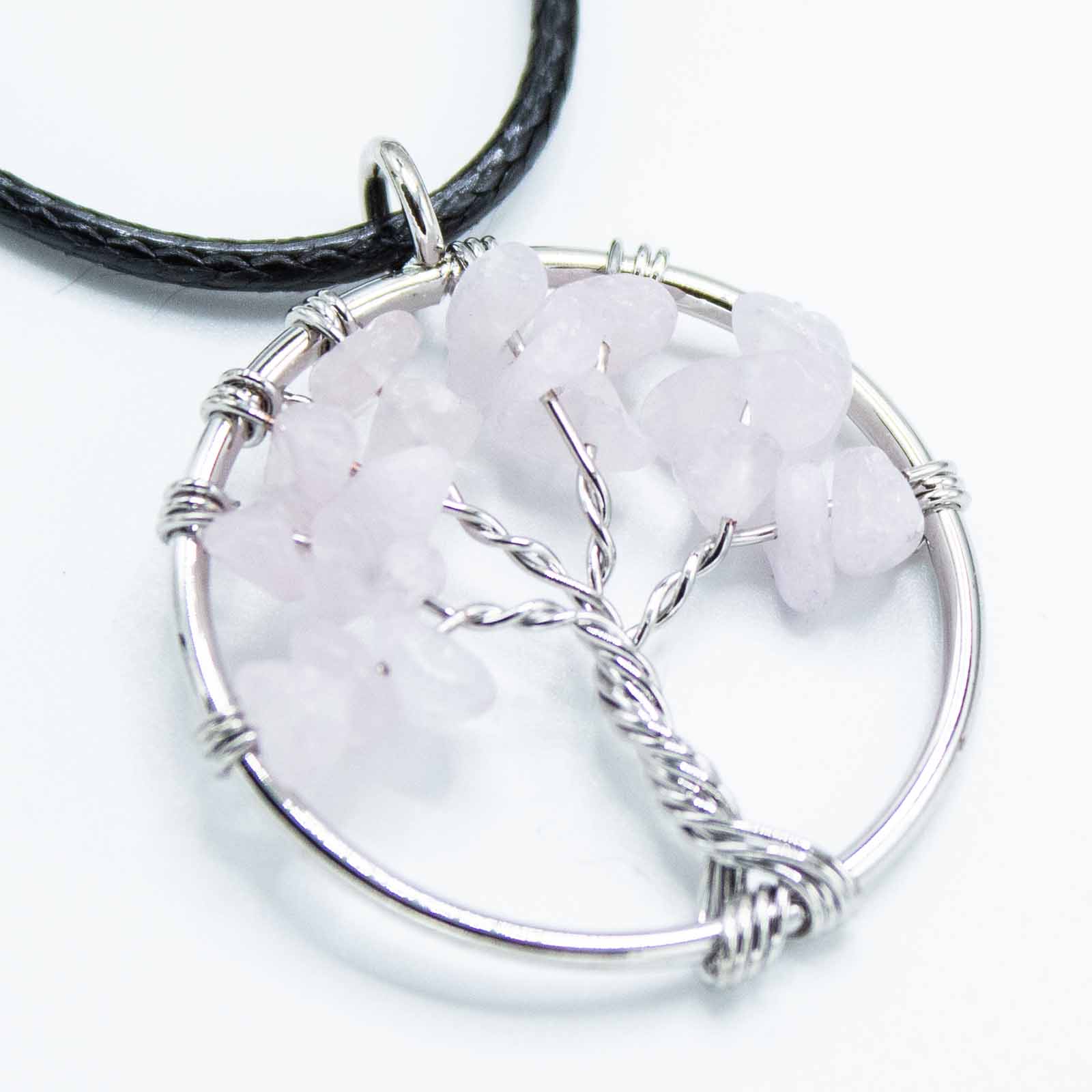 Tree of Life Pendant - Rose Quartz - best price from Maltashopper.com TOLP-02