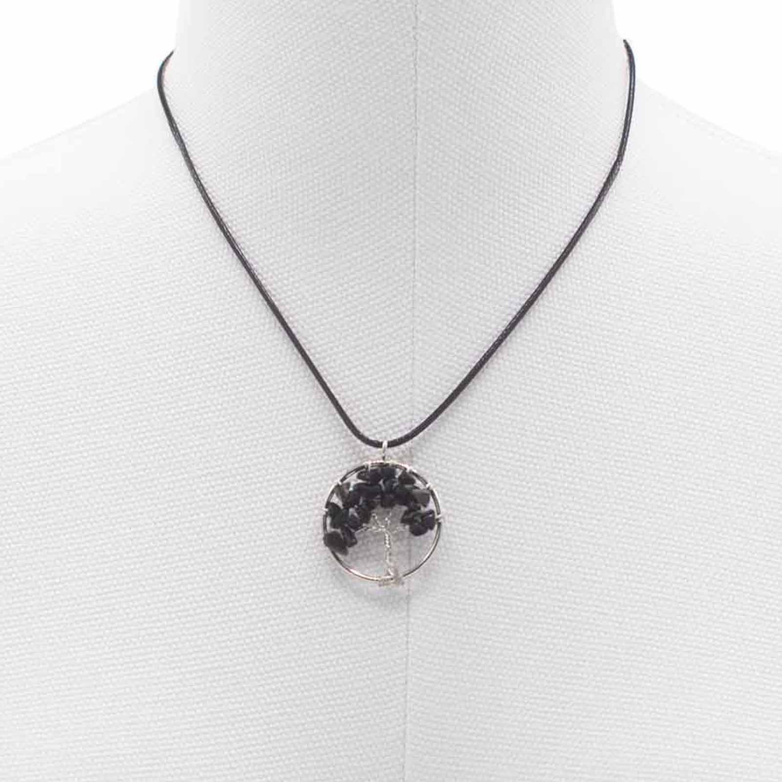 Tree of Life Pendant - Black Agate - best price from Maltashopper.com TOLP-10