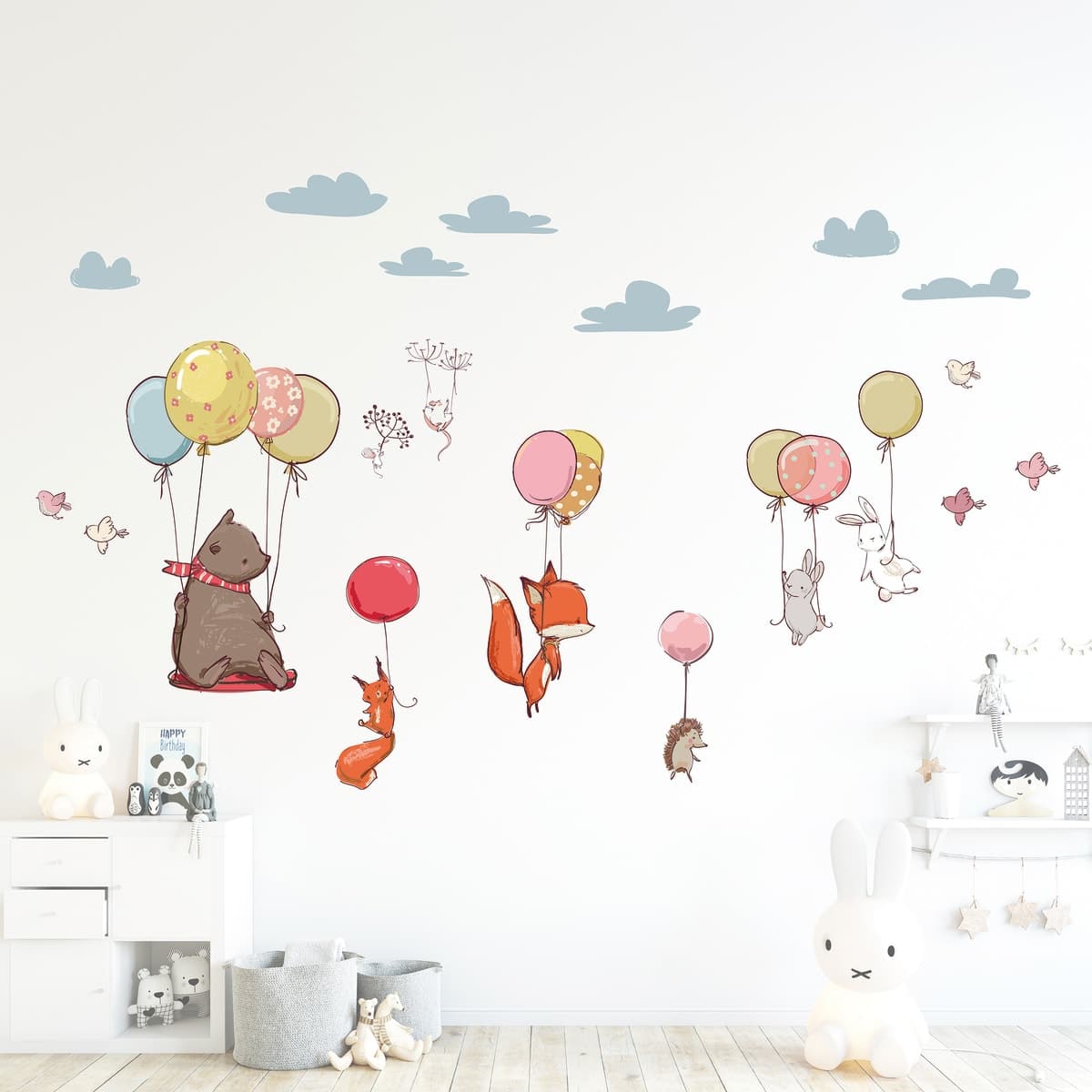 Bricocenter WALL STICKER KIDS FLYING ANIMAL 2FG 47X67CM