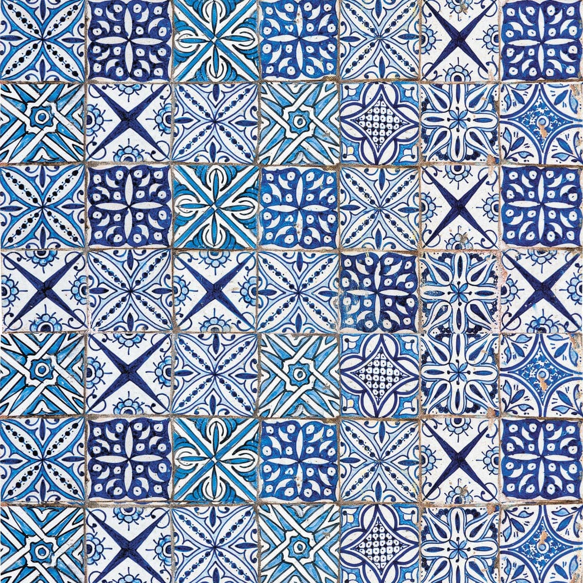 Bricocenter STICKER KITCHEN PANEL BLUE AZULEJOS 47.5X70 CM