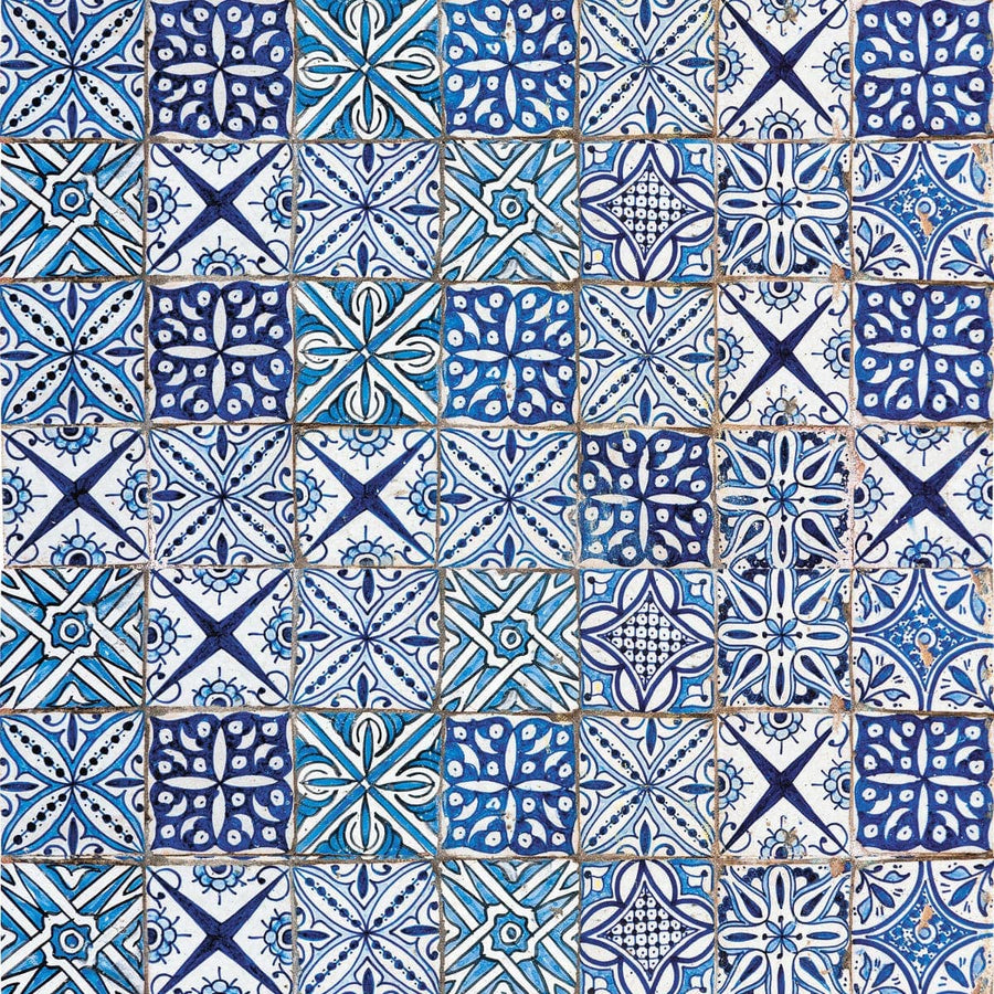 Bricocenter STICKER KITCHEN PANEL BLUE AZULEJOS 47.5X70 CM