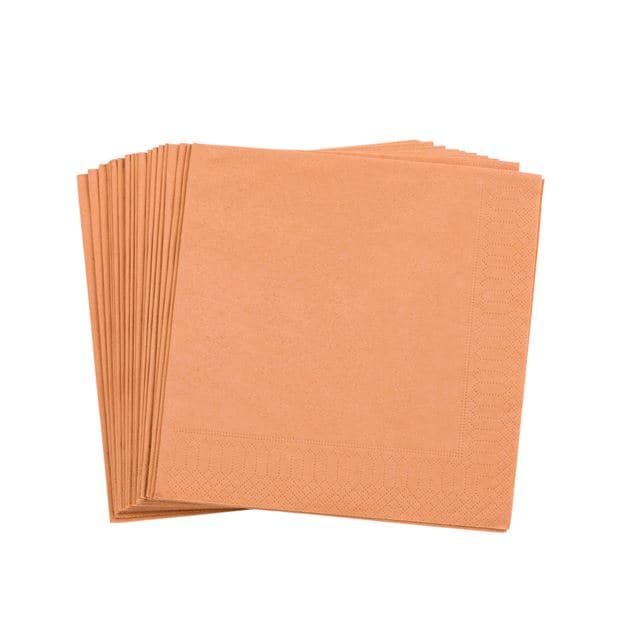 UNI set of 20 brown napkins W 33 x L 33 cm - best price from Maltashopper.com CS621502