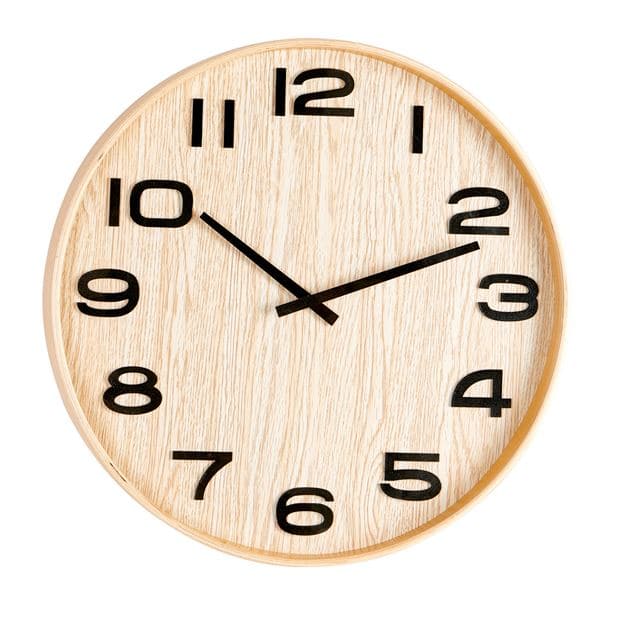 Casa Plywood Natural wall watch 5 cm - Ø 41 cm