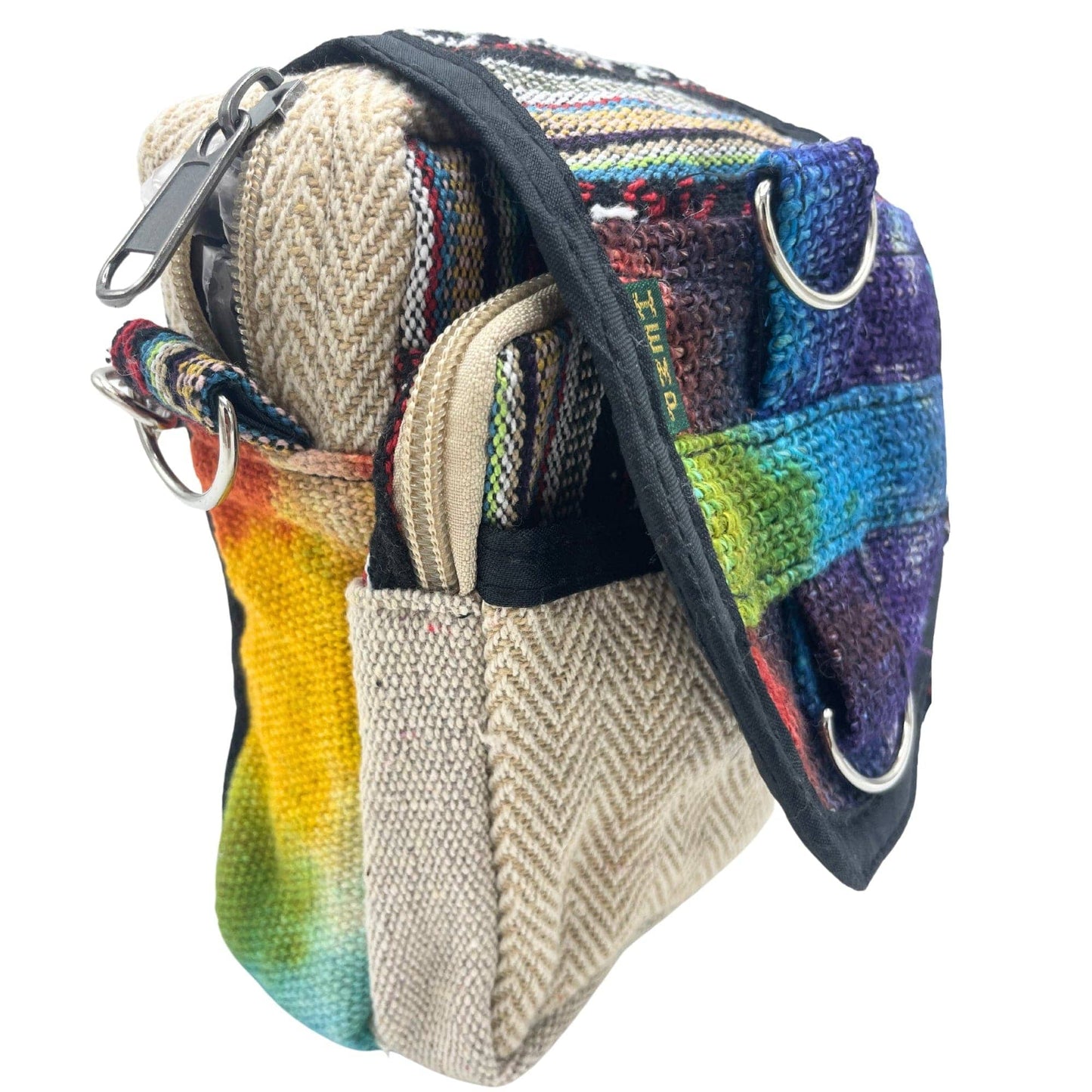 Bliss Tiedye Hemp Messenger Bag