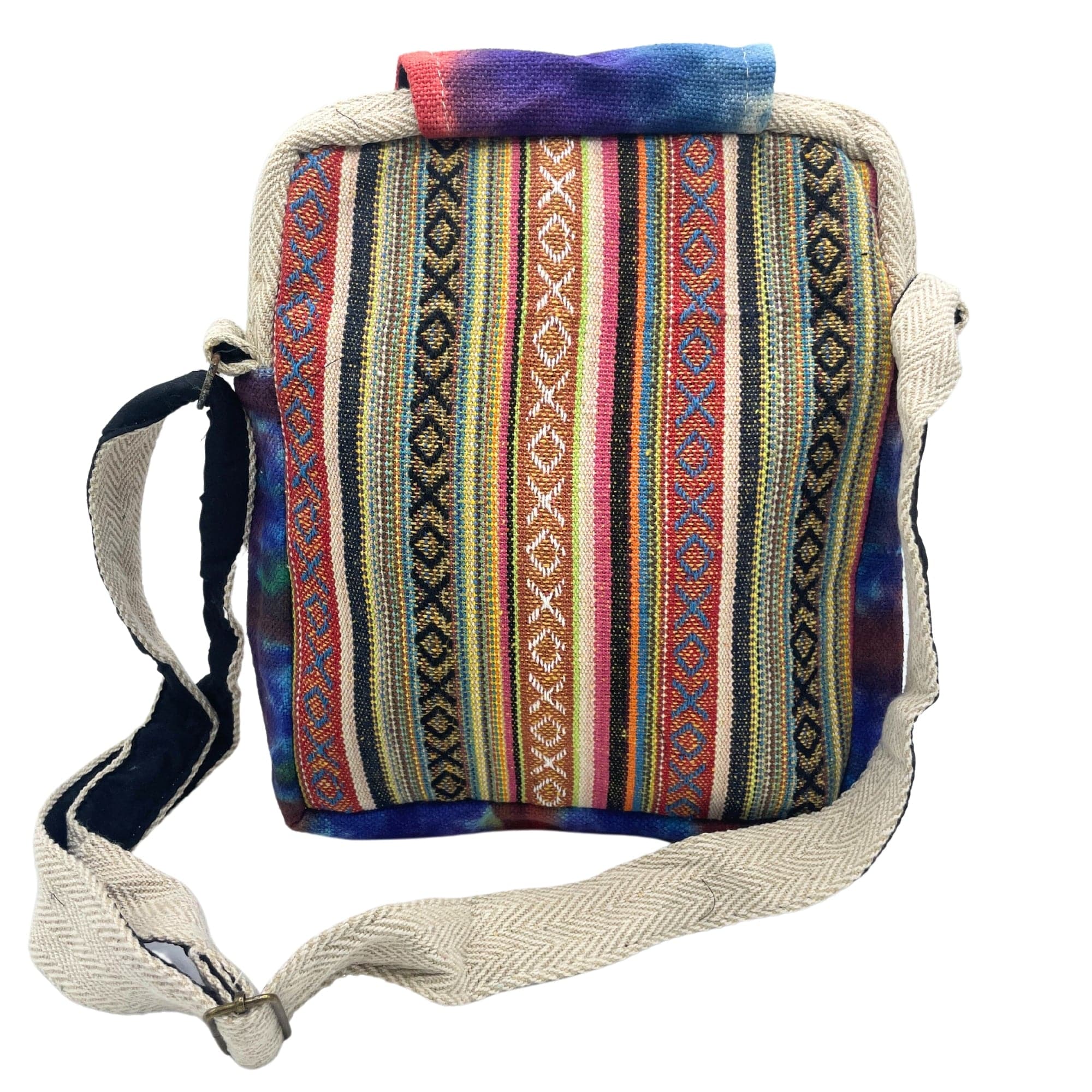 Tiedye Hemp Messegner Bag 2 Zip & Flop - Premium  from Bliss - Just €25.20! Shop now at Maltashopper.com