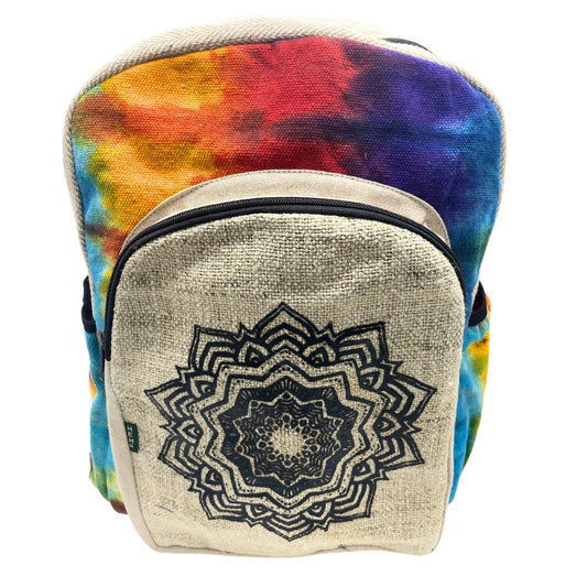 Bliss Tiedye Hemp Large Backpack - Mandala