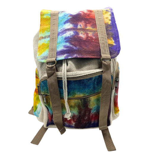 Bliss Tiedye Hemp Large Square Backpack