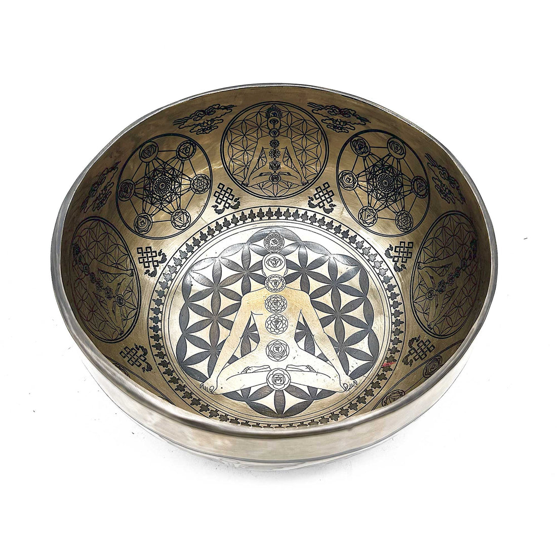 Tibetan Healing Engraved Bowl - 16cm - 7 Chakra - best price from Maltashopper.com TIB-102