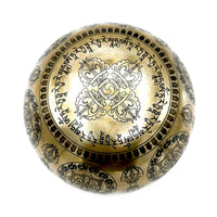 Tibetan Healing Engraved Bowl - 16cm - Bodhi Tree Buddha - best price from Maltashopper.com TIB-103