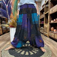 Yoga and Festival Pants - Aladdin Himalayan Print on Purple - best price from Maltashopper.com YFP-05