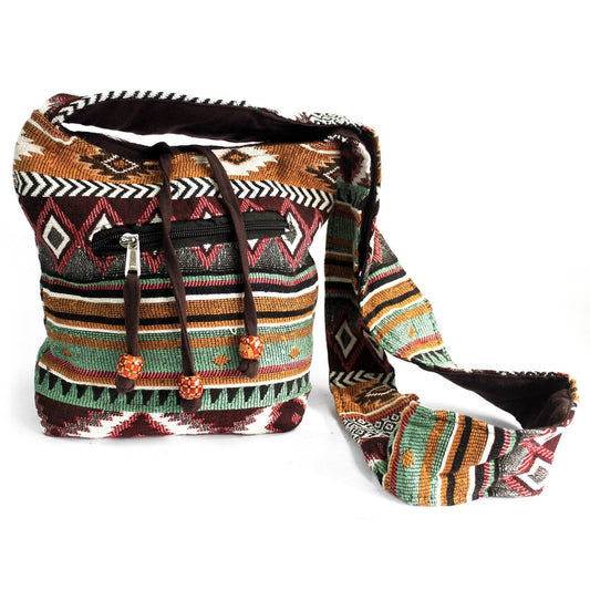 Jacquard Bag - Chocolate Sling Bag - best price from Maltashopper.com JNS-05