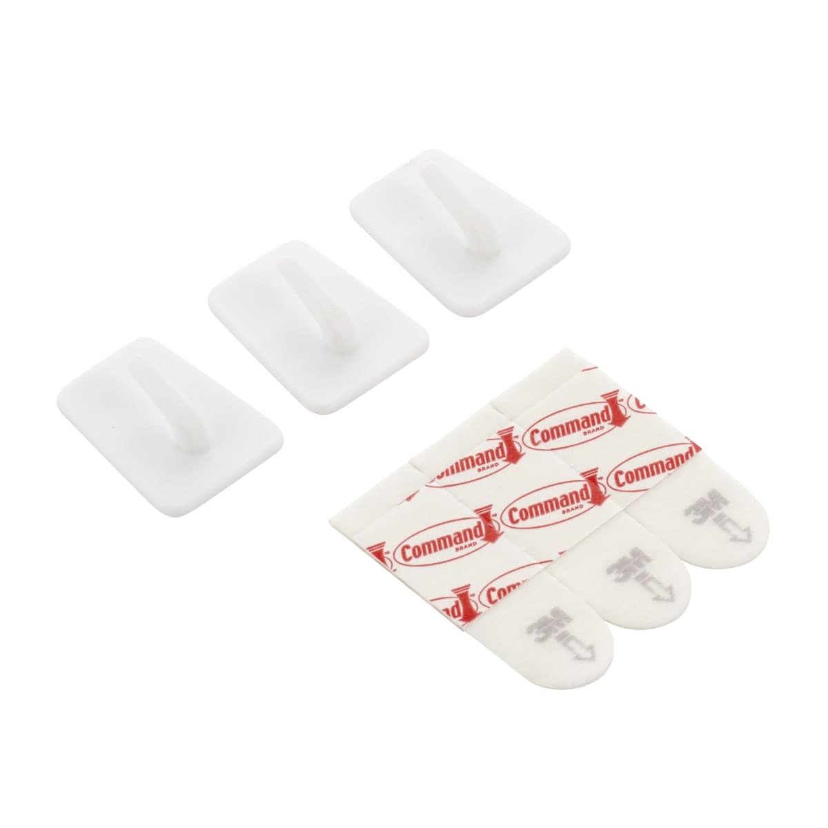 3 SMALL WHITE ADHESIVE COMMAND HOOKS - best price from Maltashopper.com BR410007404