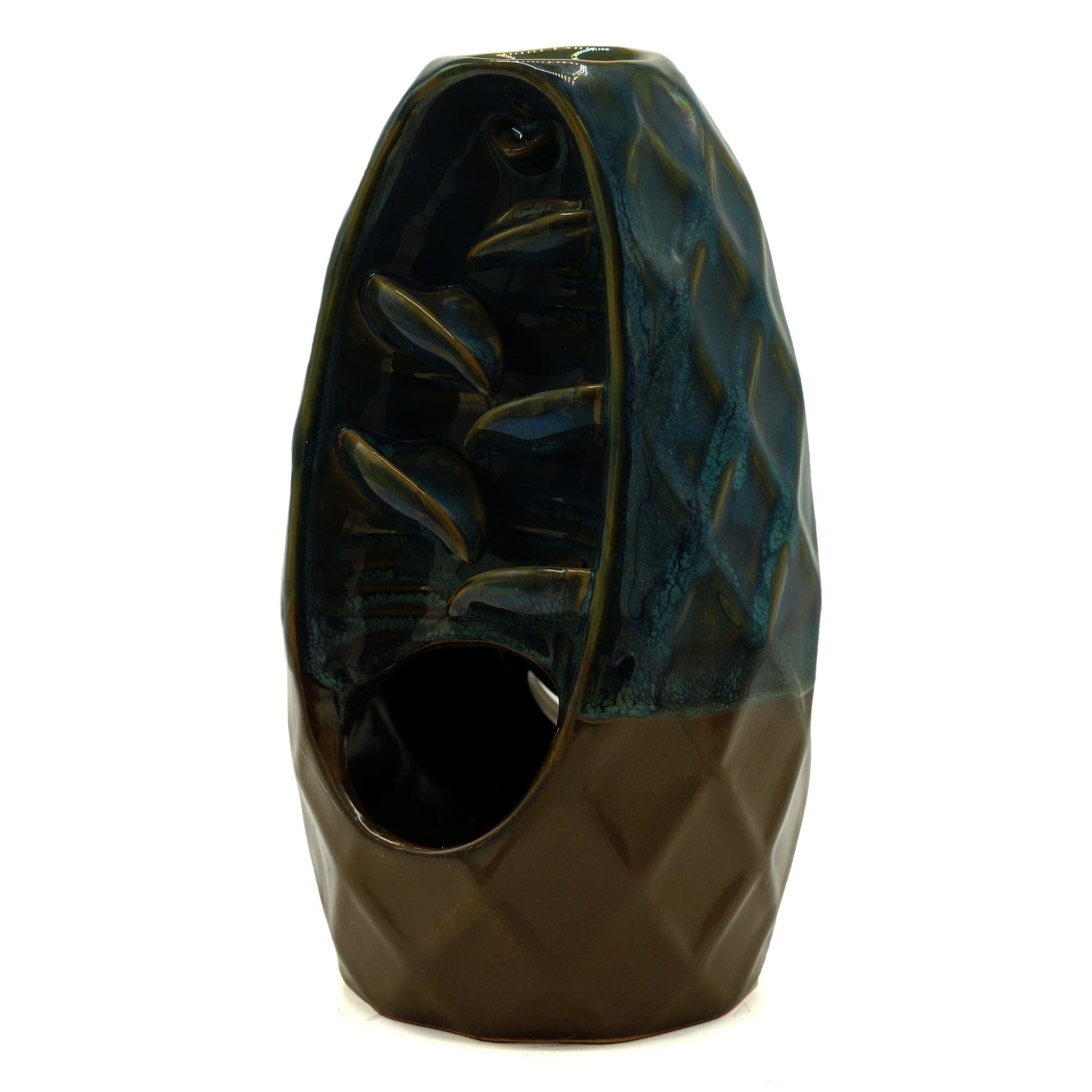 Bliss Backflow Incense Burner - Pineapple Mountain & Cascade Twin Design