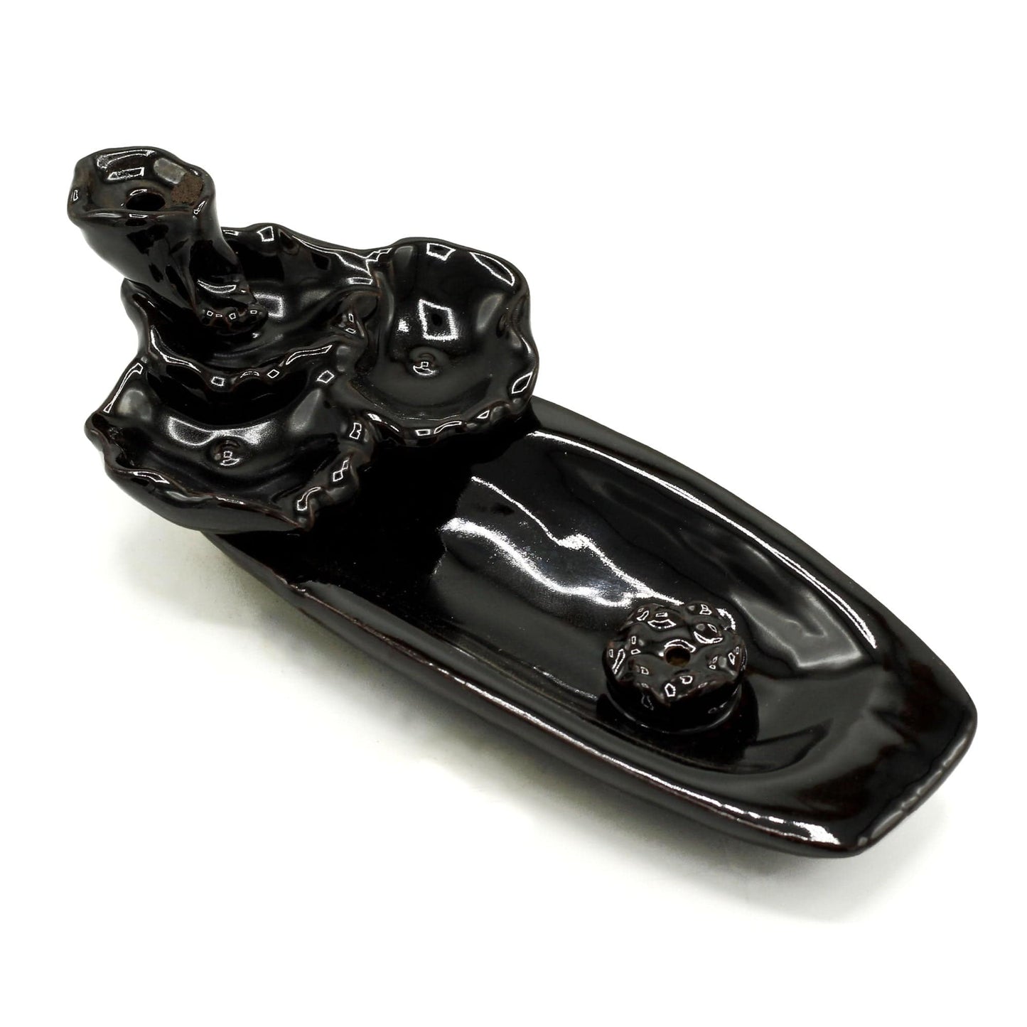Bliss Backflow Incense Burner - Lotus Pond & Incense Stick Holder