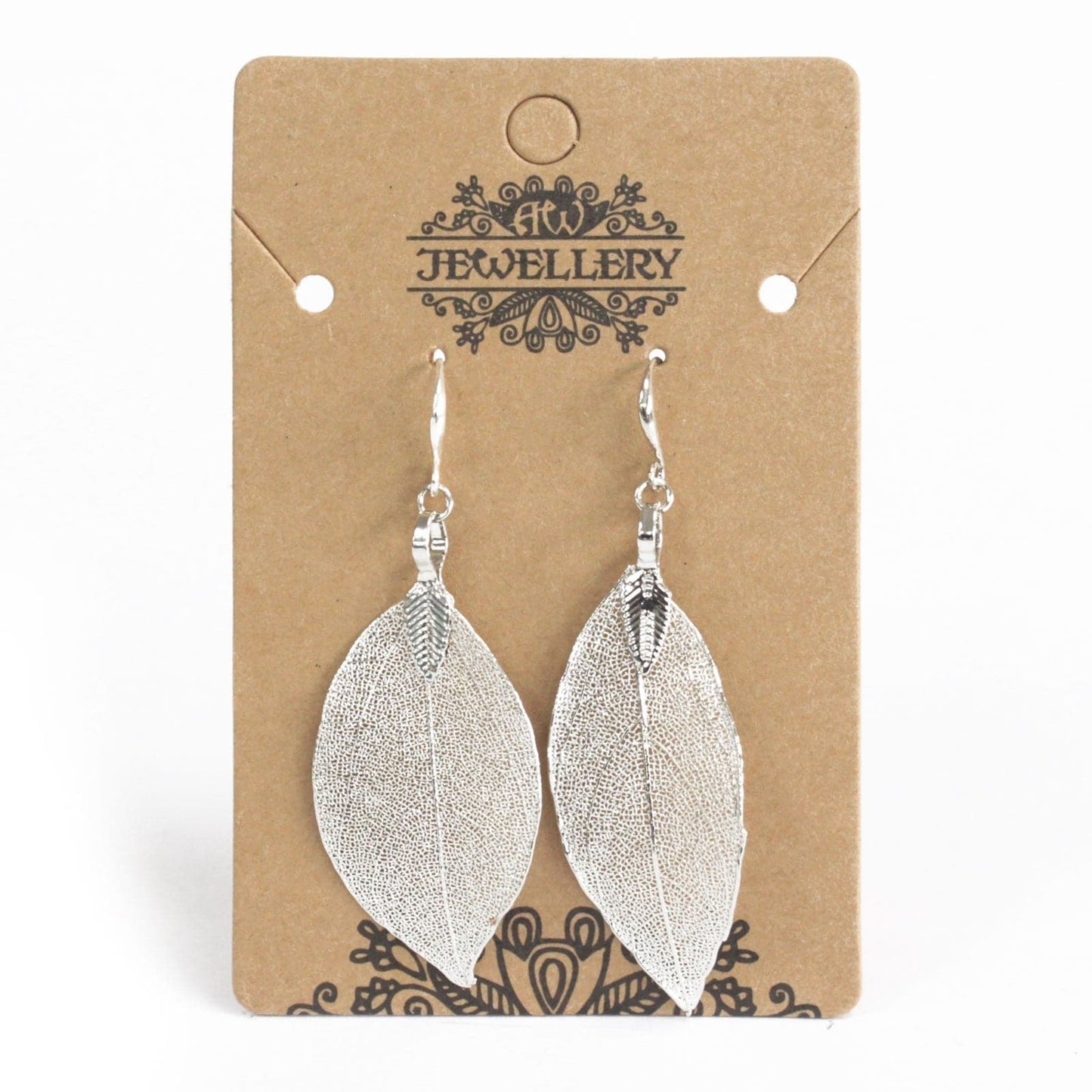 Earrings - Bravery Leaf - Silver - best price from Maltashopper.com POT-13A