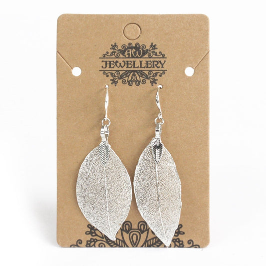 Earrings - Bravery Leaf - Silver - best price from Maltashopper.com POT-13A