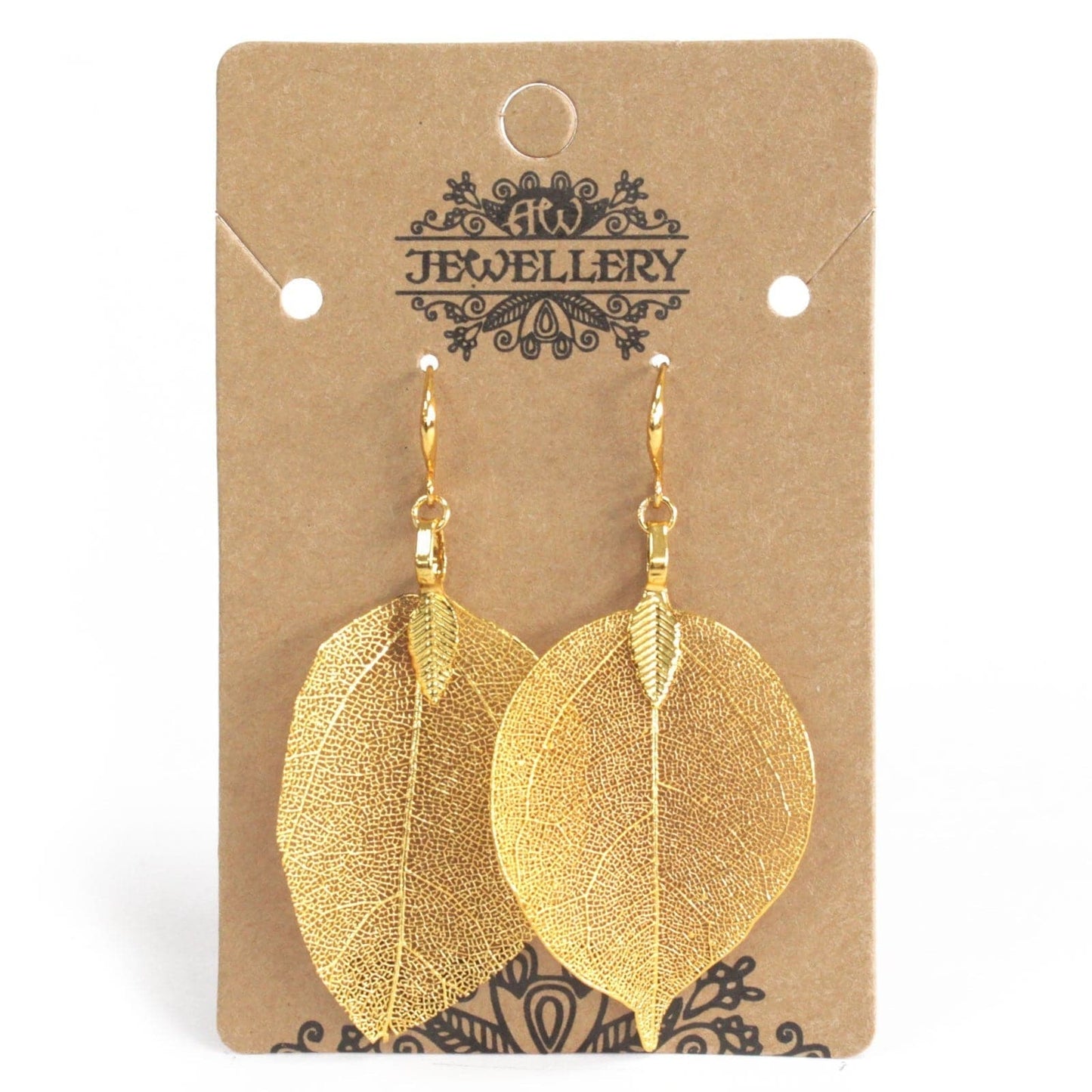 Earrings - Bravery Leaf - Gold - best price from Maltashopper.com POT-13B