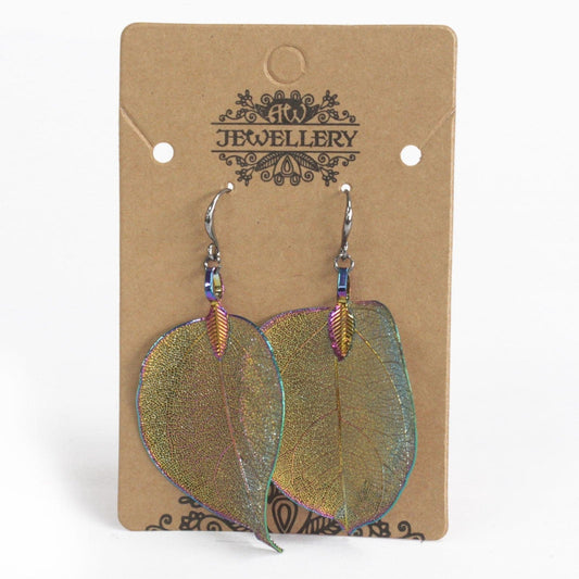 Earrings - Bravery Leaf - Rainbow - best price from Maltashopper.com POT-13C